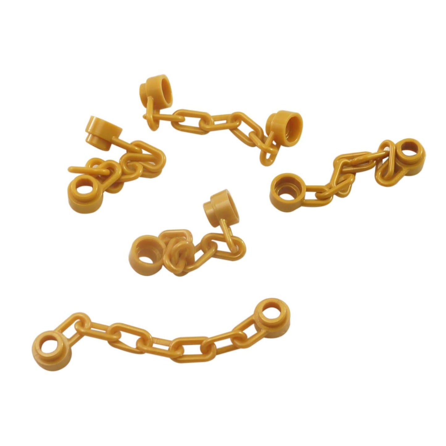 LEGO Chain 5 Links Part 92338 Flexible Chain Element pearl gold