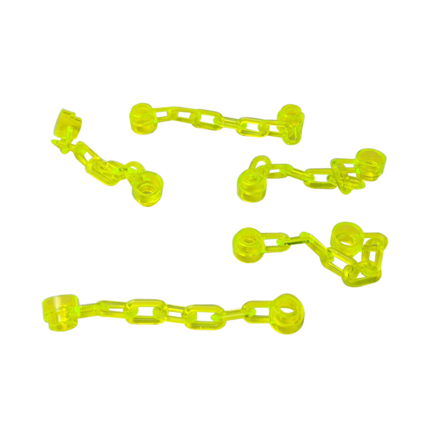 LEGO Chain 5 Links Part 92338 Flexible Chain Element trans neon green