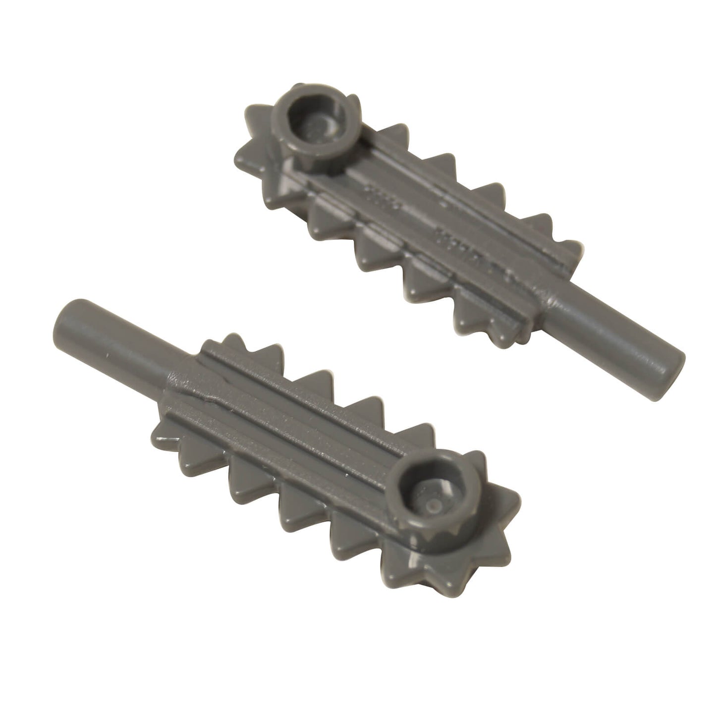 Dark gray chainsaw blade 6117 minifigure tool accessory with jagged cutting edge detail