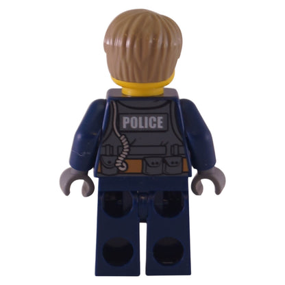 Back of LEGO® City Chase McCain police minifigure cty0780 showing POLICE uniform print