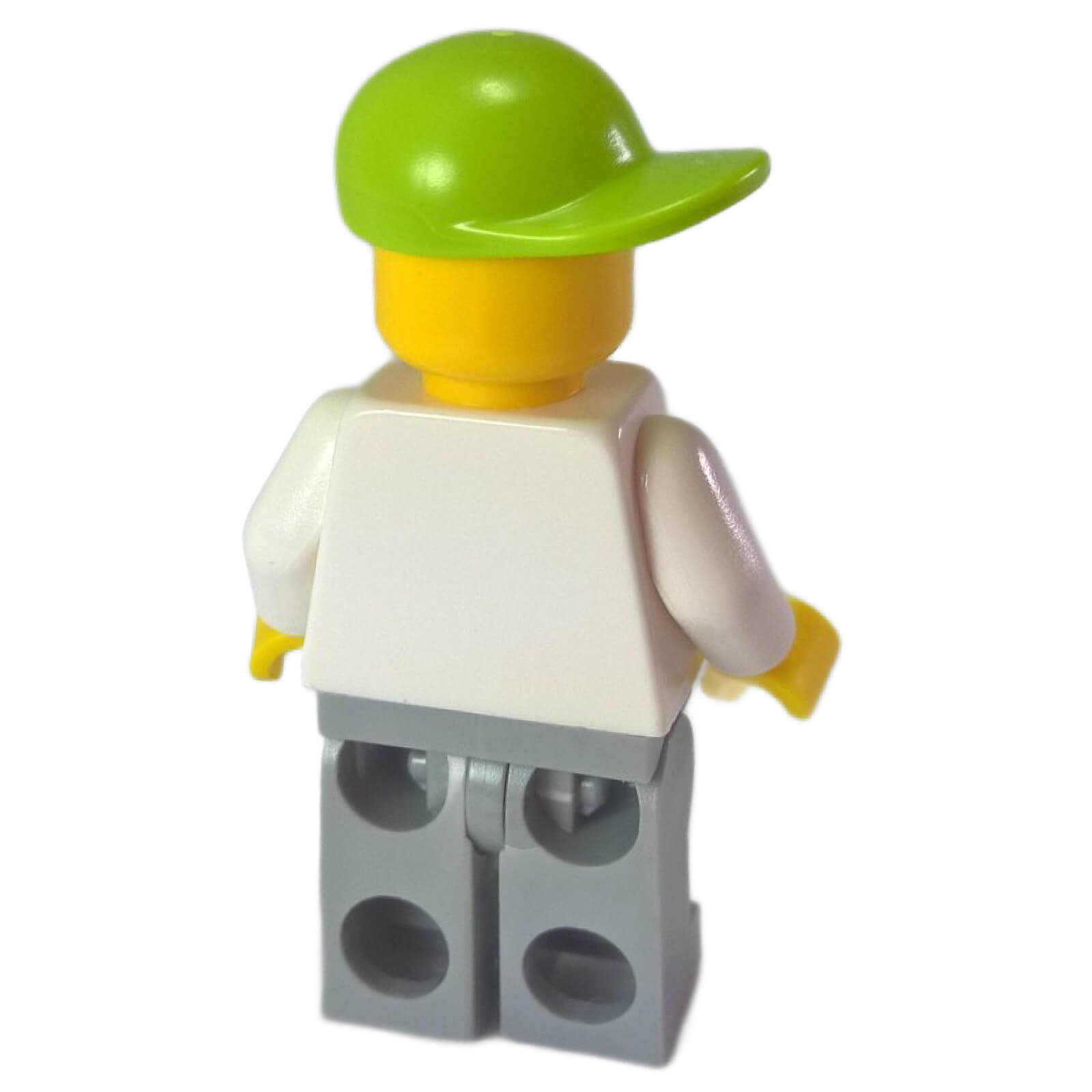 LEGO City chef minifigure cty0671 lime cap red neckerchief, back view.
