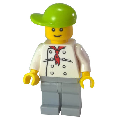 LEGO City chef minifigure cty0671 lime cap red neckerchief