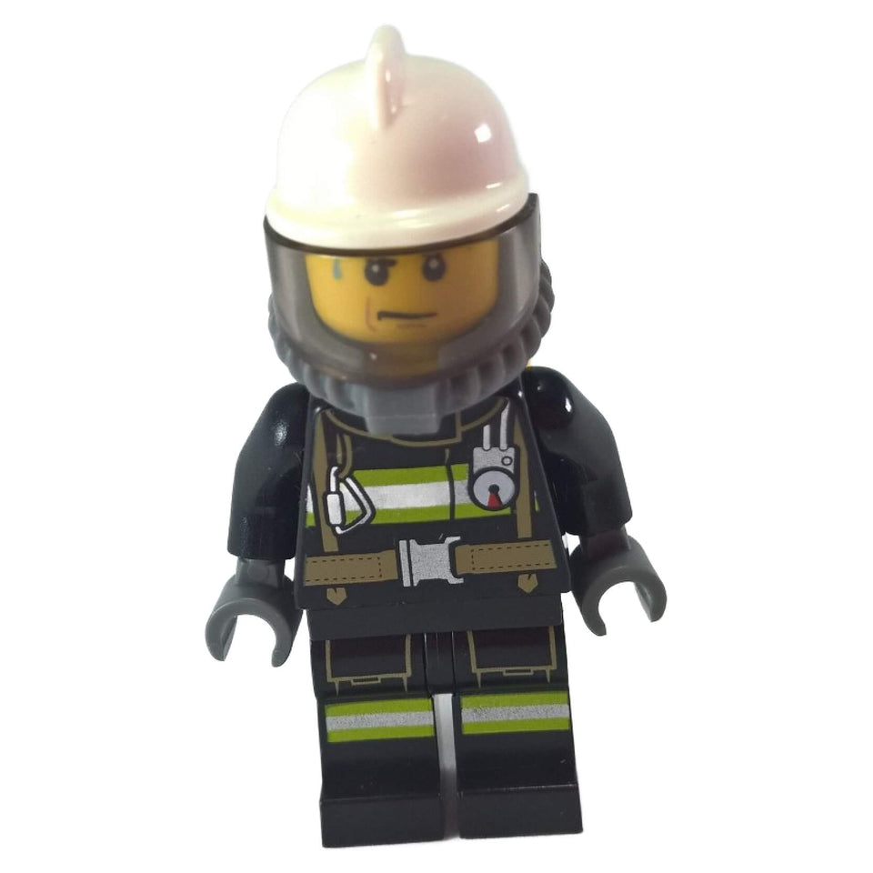 LEGO City firefighter minifigure cty0637 with visor helmet and breathing apparatus
