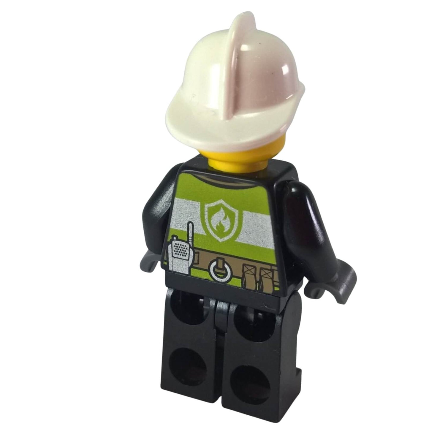 LEGO City firefighter minifigure cty0669 with goatee and white helmet, back profile