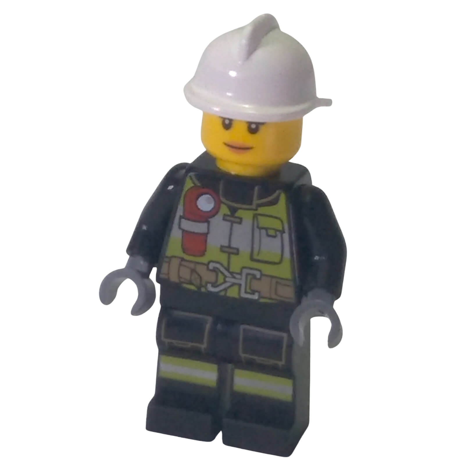 LEGO City firefighter minifigure cty0627 with white helmet and vest