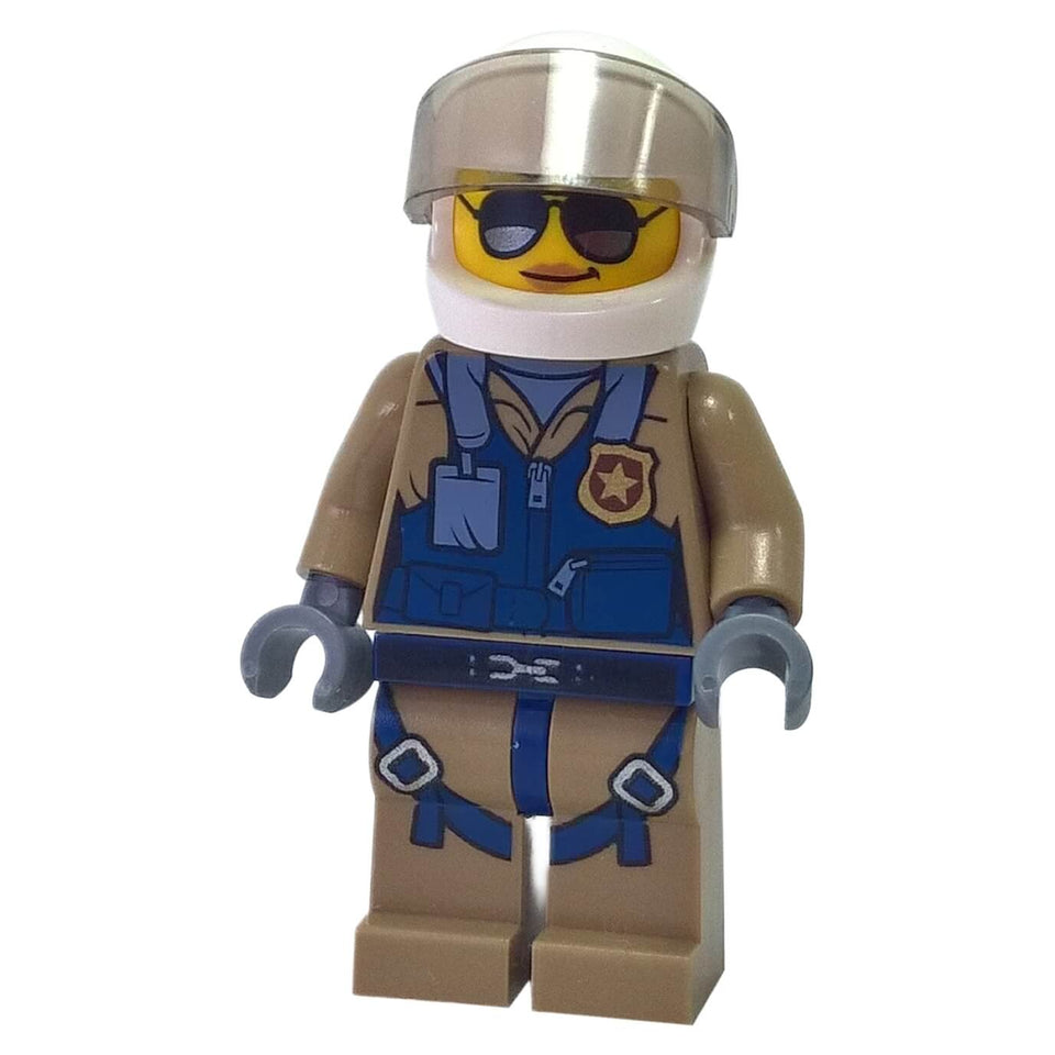 LEGO® City Mountain Police Officer minifigure cty0832 with helmet, sunglasses and tactical vest