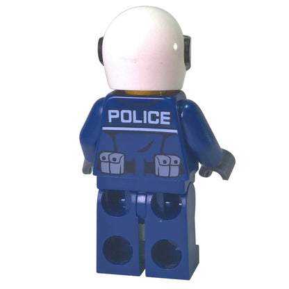 LEGO® City Police Helicopter Pilot cty0487 with Sunglasses Dark Blue Jacket and White Helmet - backside