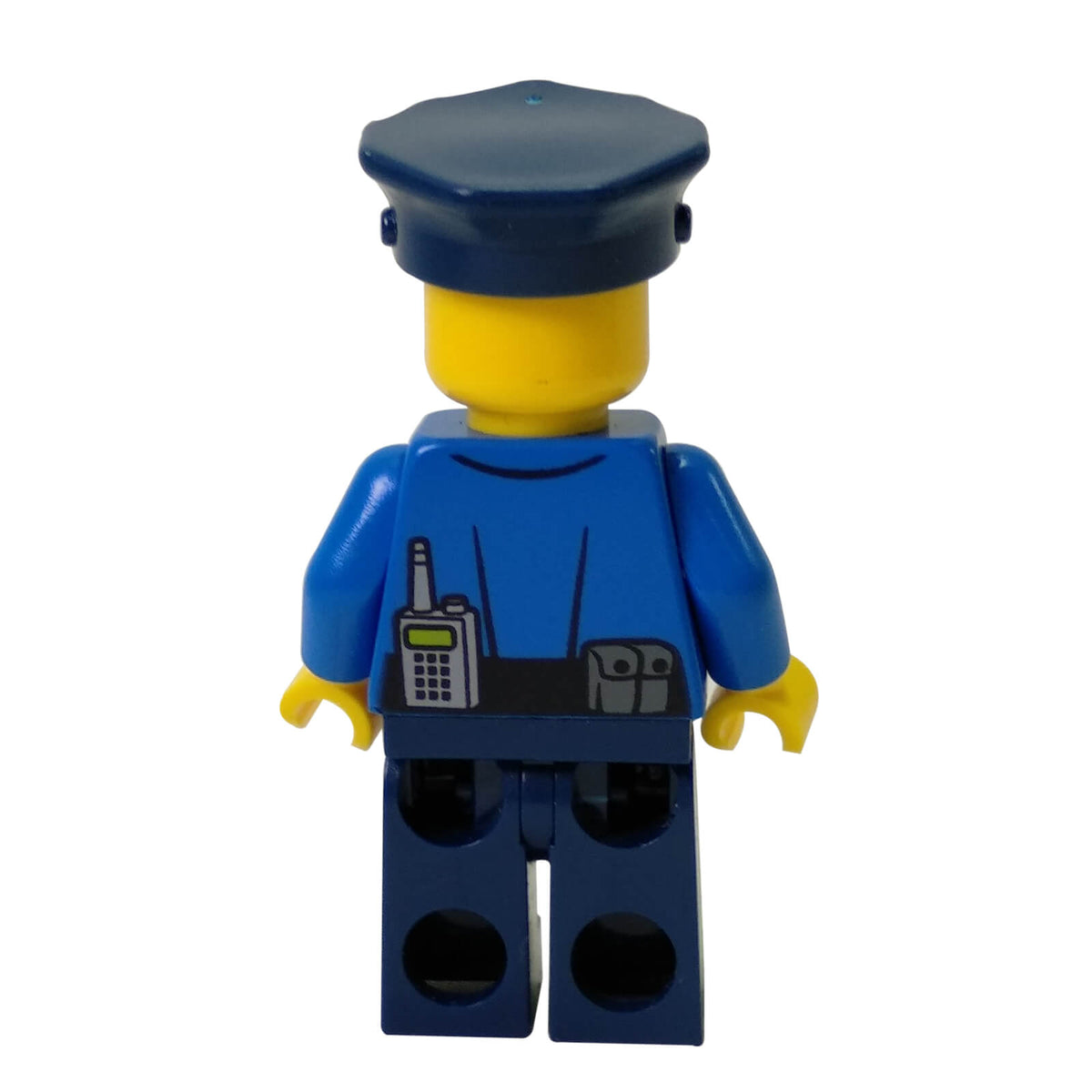 LEGO® City Police Officer cty0476 with Blue Shirt Dark Blue Police Hat and Stern Expression backside