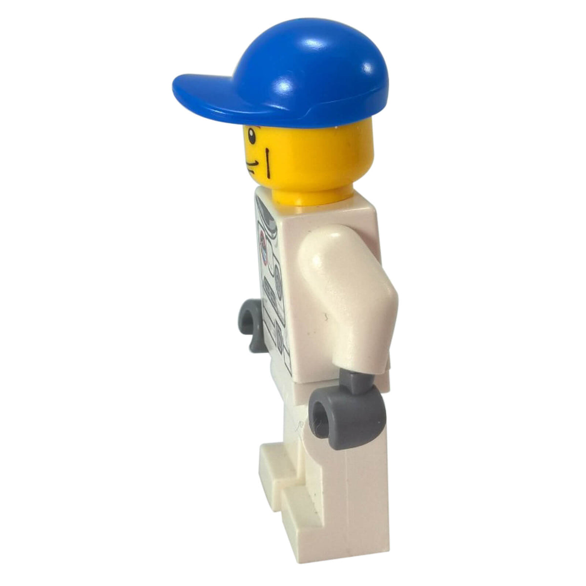 LEGO® City Space Astronaut cty0221 with White Legs Blue Short Bill Cap and Brown Eyebrows
sideview