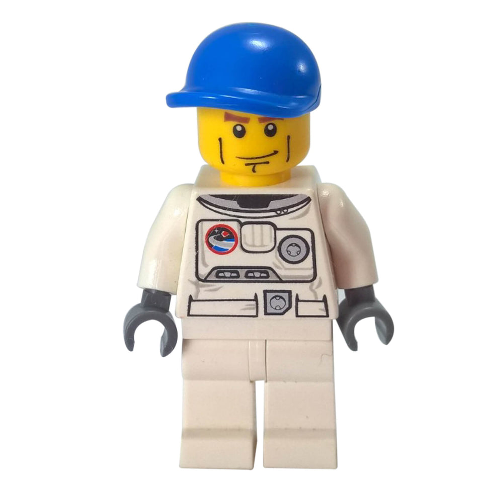 LEGO® City Space Astronaut cty0221 with White Legs Blue Short Bill Cap and Brown Eyebrows