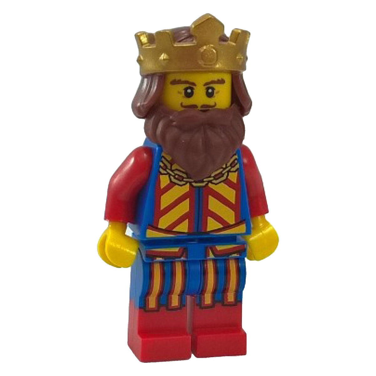 LEGO® Classic King Series 13 col195 minifigure with gold crown and brown beard