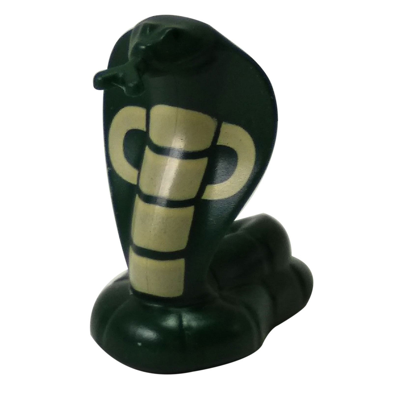 LEGO dark green cobra snake with tan and black pattern animal figure 18824pb01