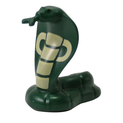 LEGO dark green cobra snake with tan and black pattern animal figure 18824pb01 - side angle