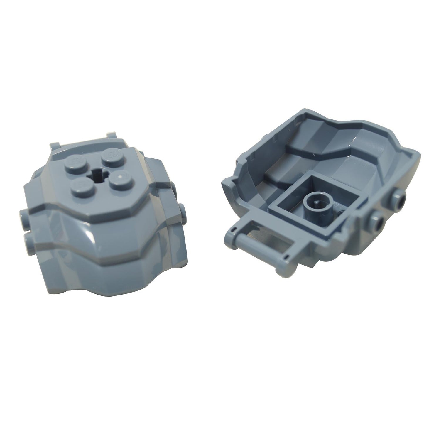 LEGO® cockpit front 4 x 5 x 2 in sand blue with bar handle and side studs, aircraft and vehicle canopy front piece
