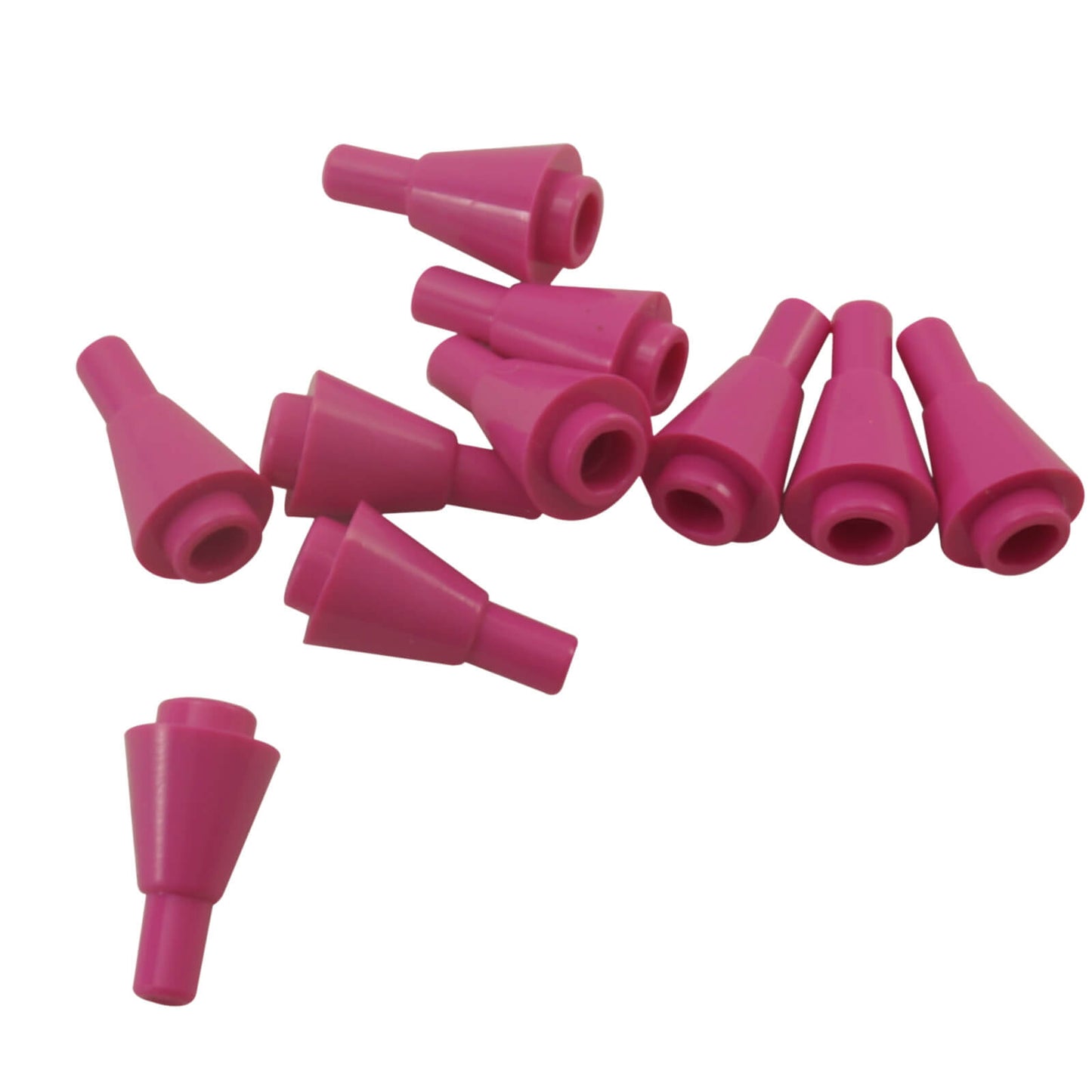 LEGO cone 1x1 inverted with bar 11610 small cone piece dark pink