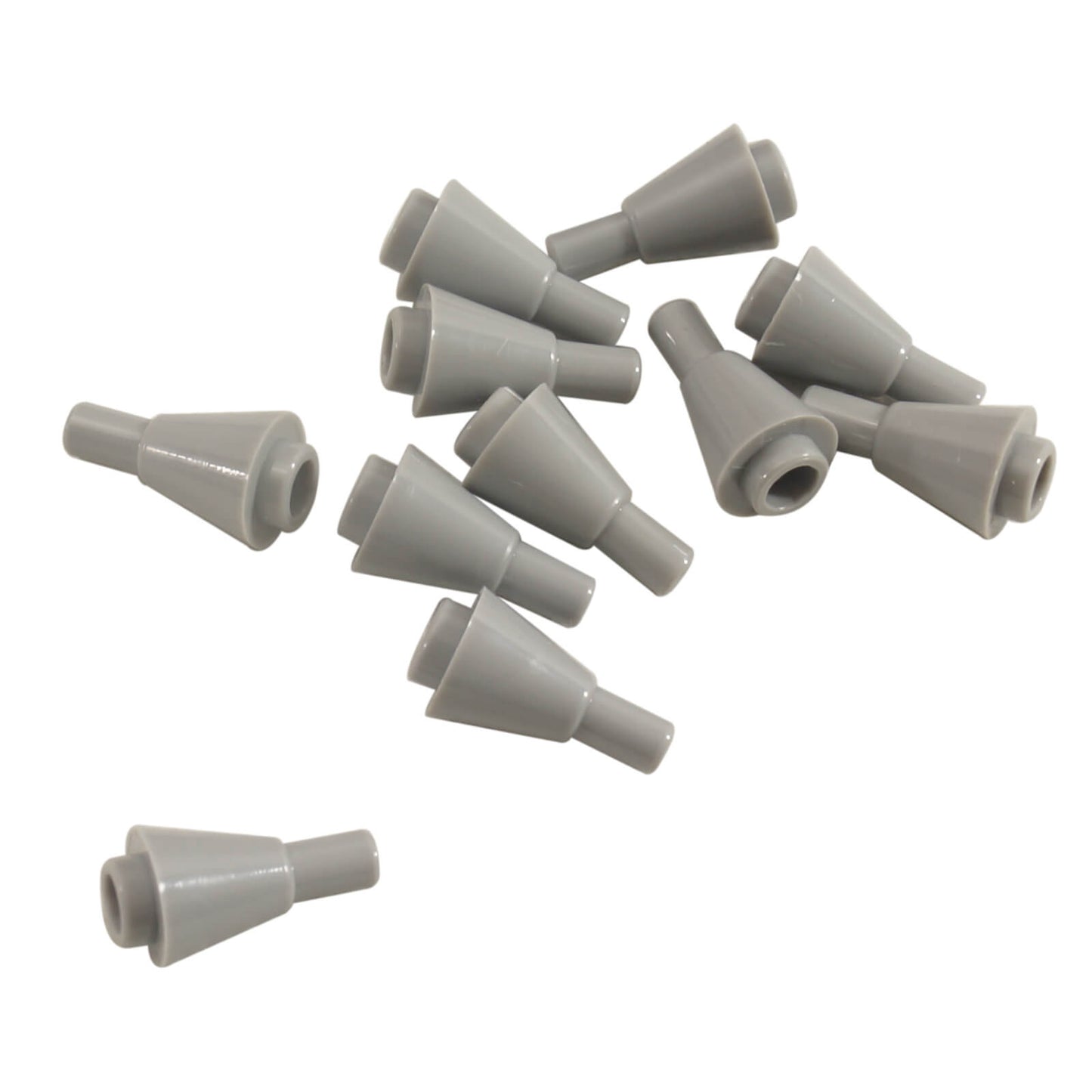 LEGO cone 1x1 inverted with bar 11610 small cone piece light bluish gray