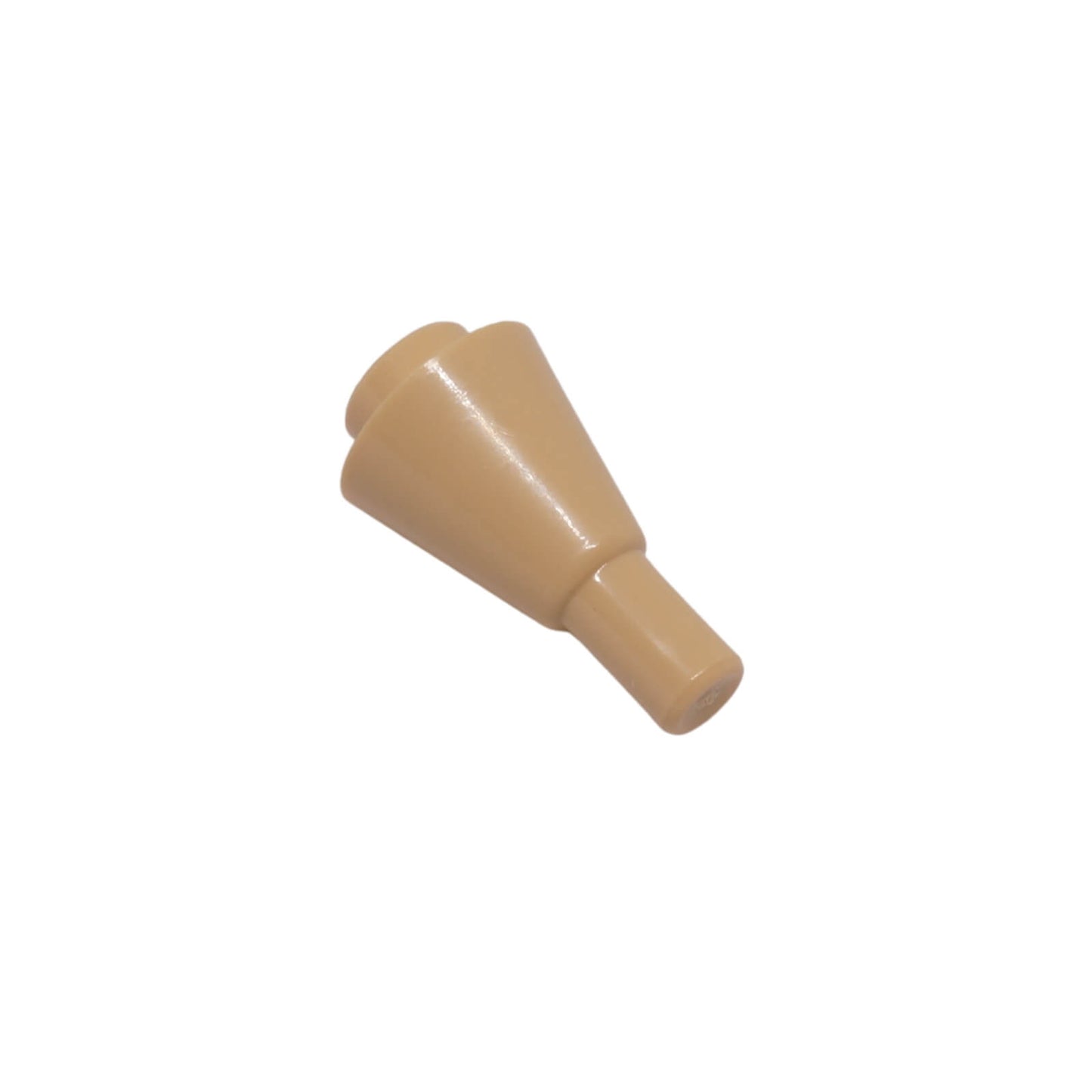LEGO cone 1x1 inverted with bar 11610 small cone piece tan