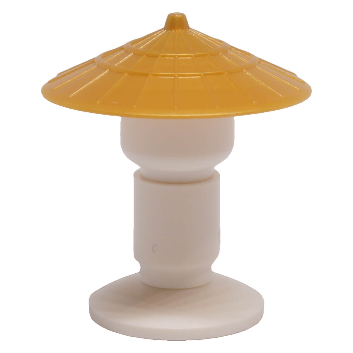 LEGO® Conical Asian Hat 93059 in pearl gold with wide brim and raised centre detail