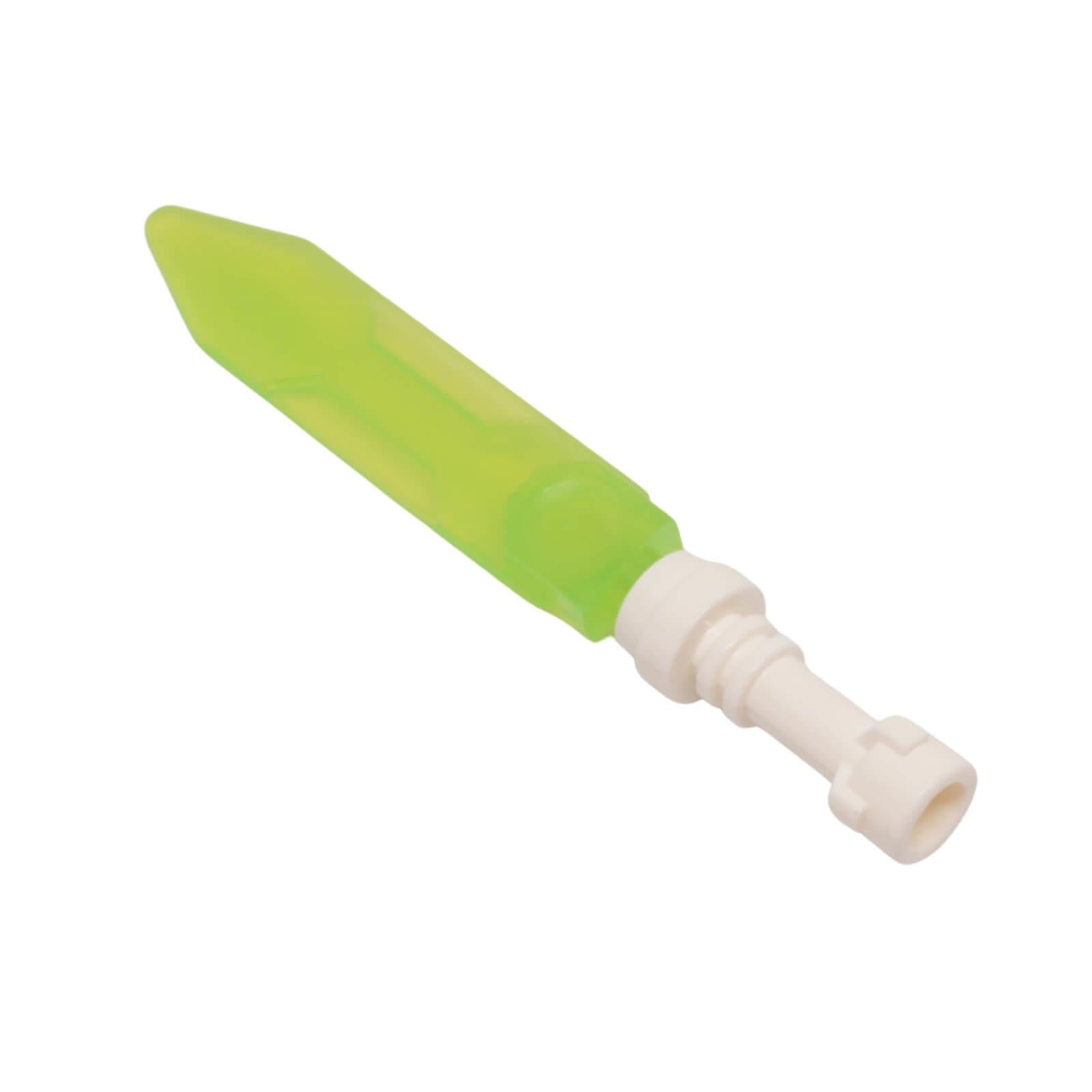 LEGO crystal dagger weapon with trans neon green blade and molded hilt