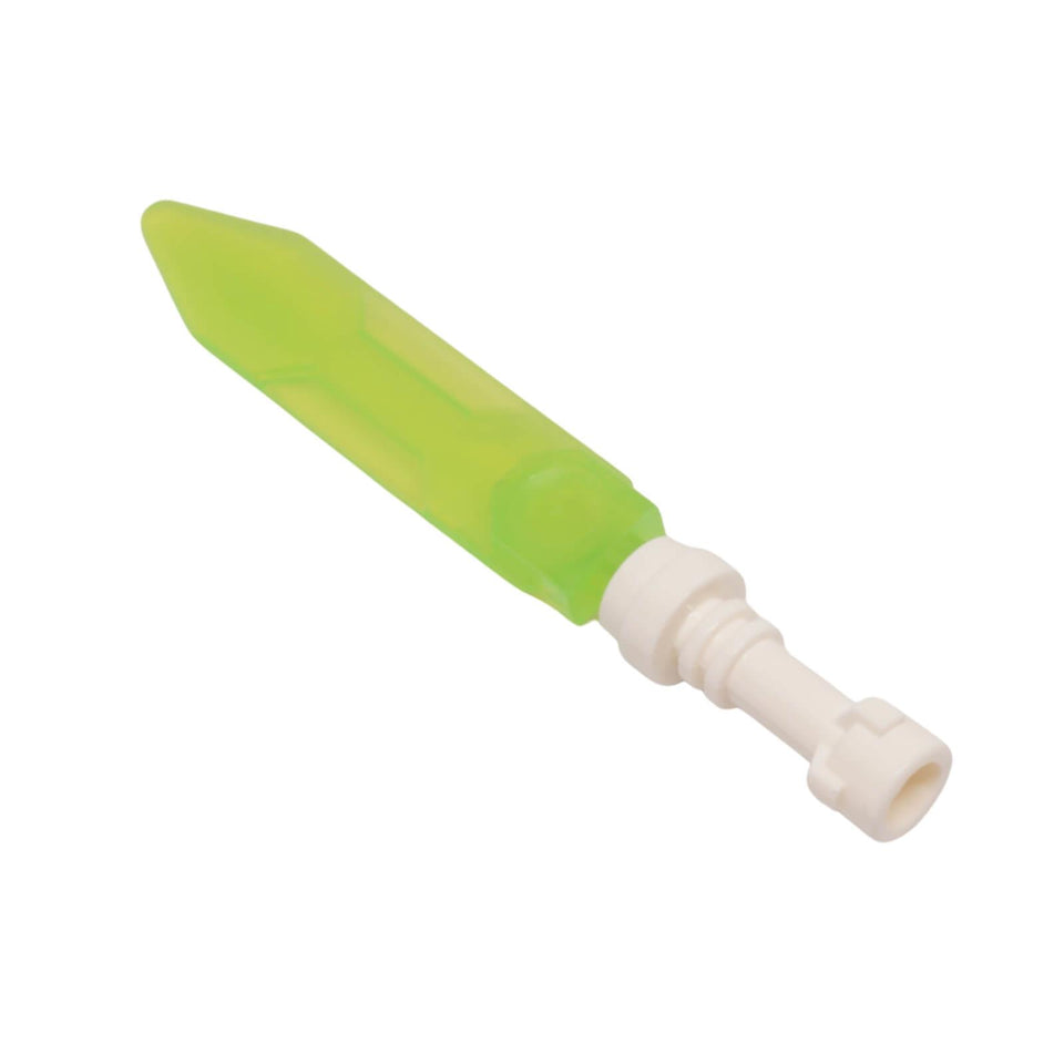 LEGO crystal dagger weapon with trans neon green blade and molded hilt