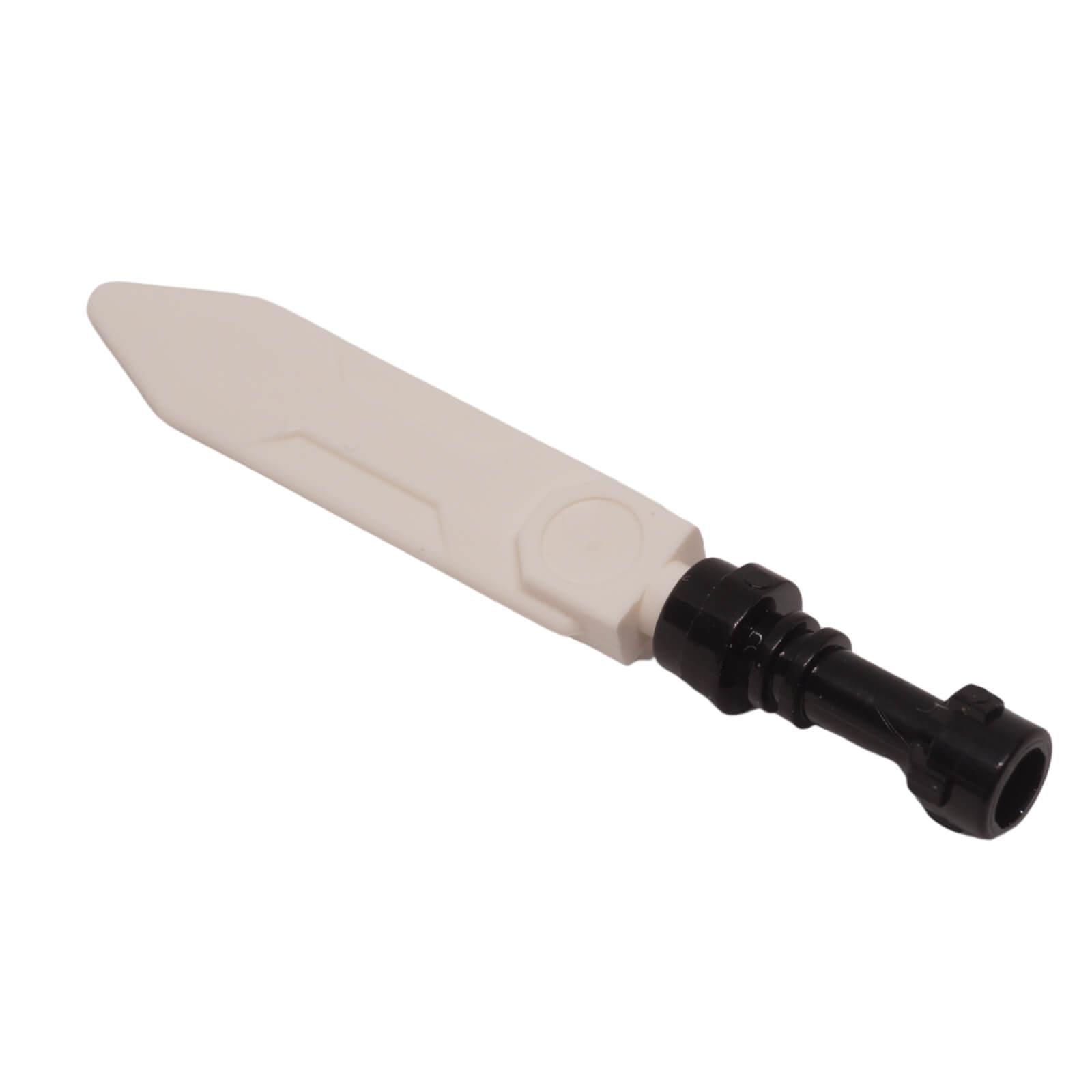 LEGO crystal dagger weapon with white blade and black hilt