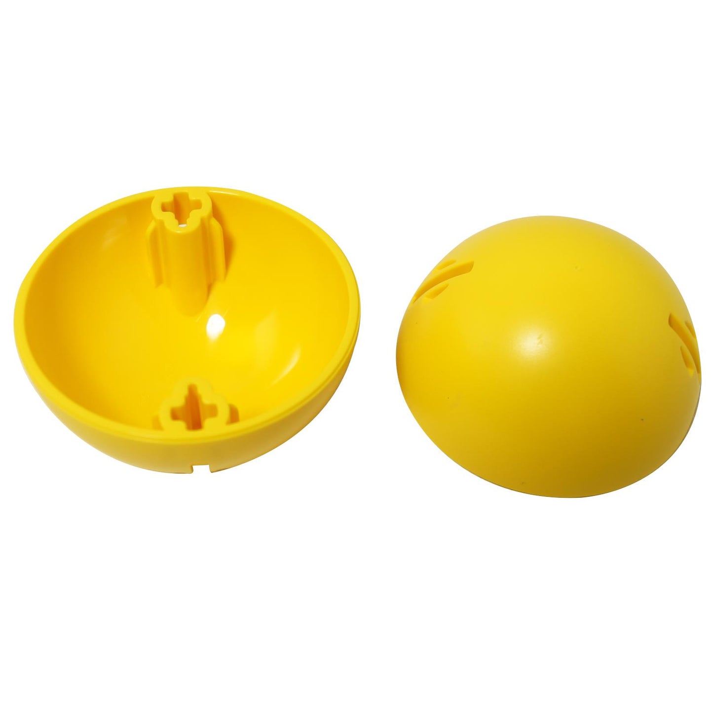 LEGO® hemisferio cilíndrico 5x5 con agujeros para ejes, pieza 7343 en amarillo, elemento de cúpula redondeada para construcciones de Technic y mecánicas
