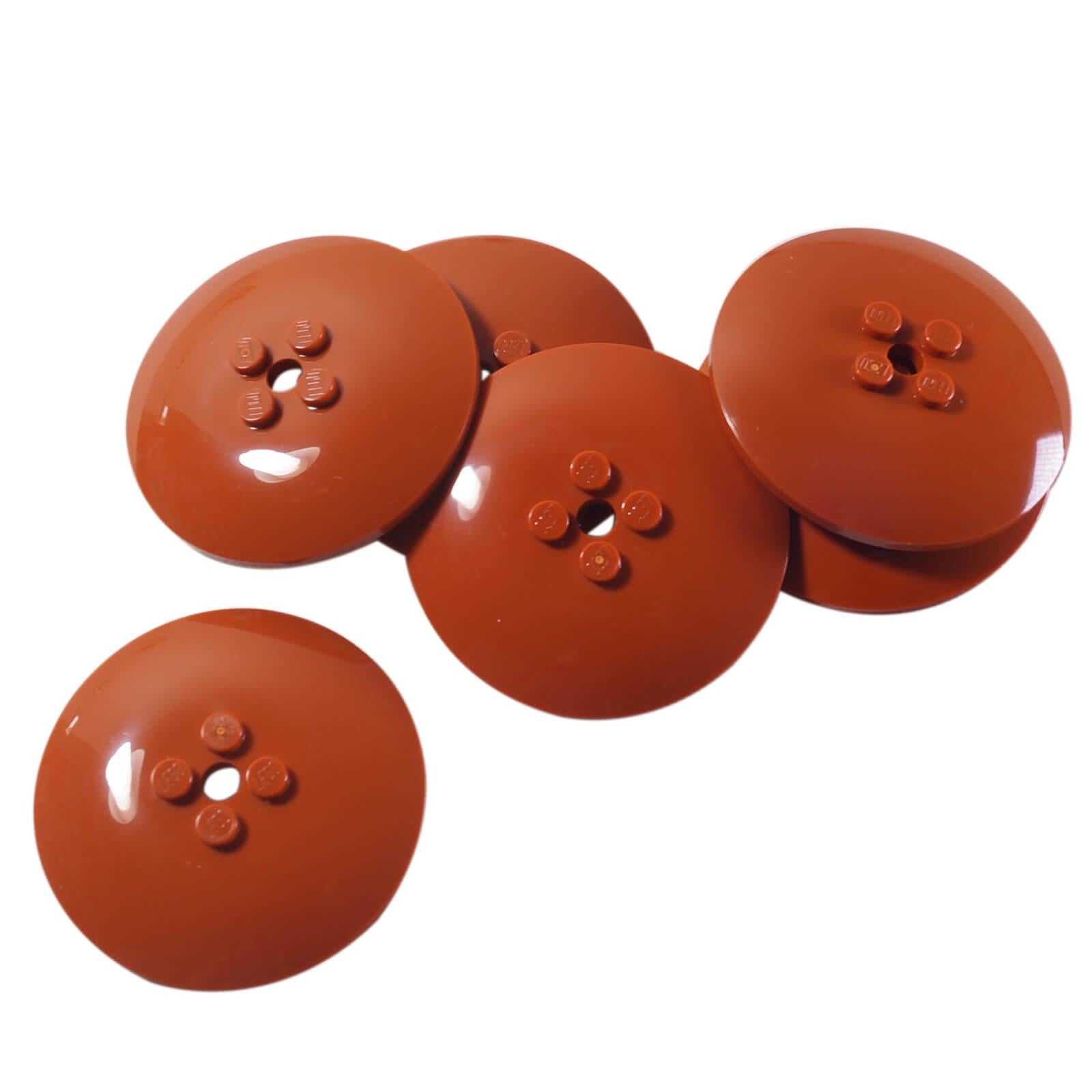 LEGO dish 6x6 inverted radar part 44375b solid studs dark orange