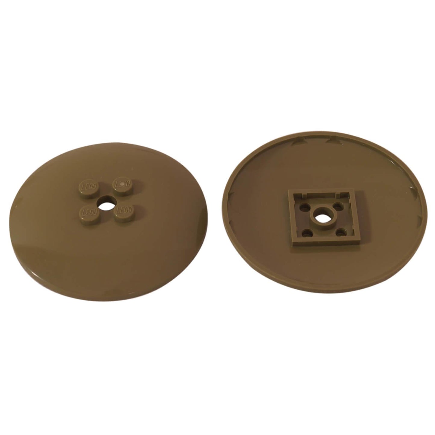 LEGO dish 6x6 inverted radar part 44375b solid studs, olive green