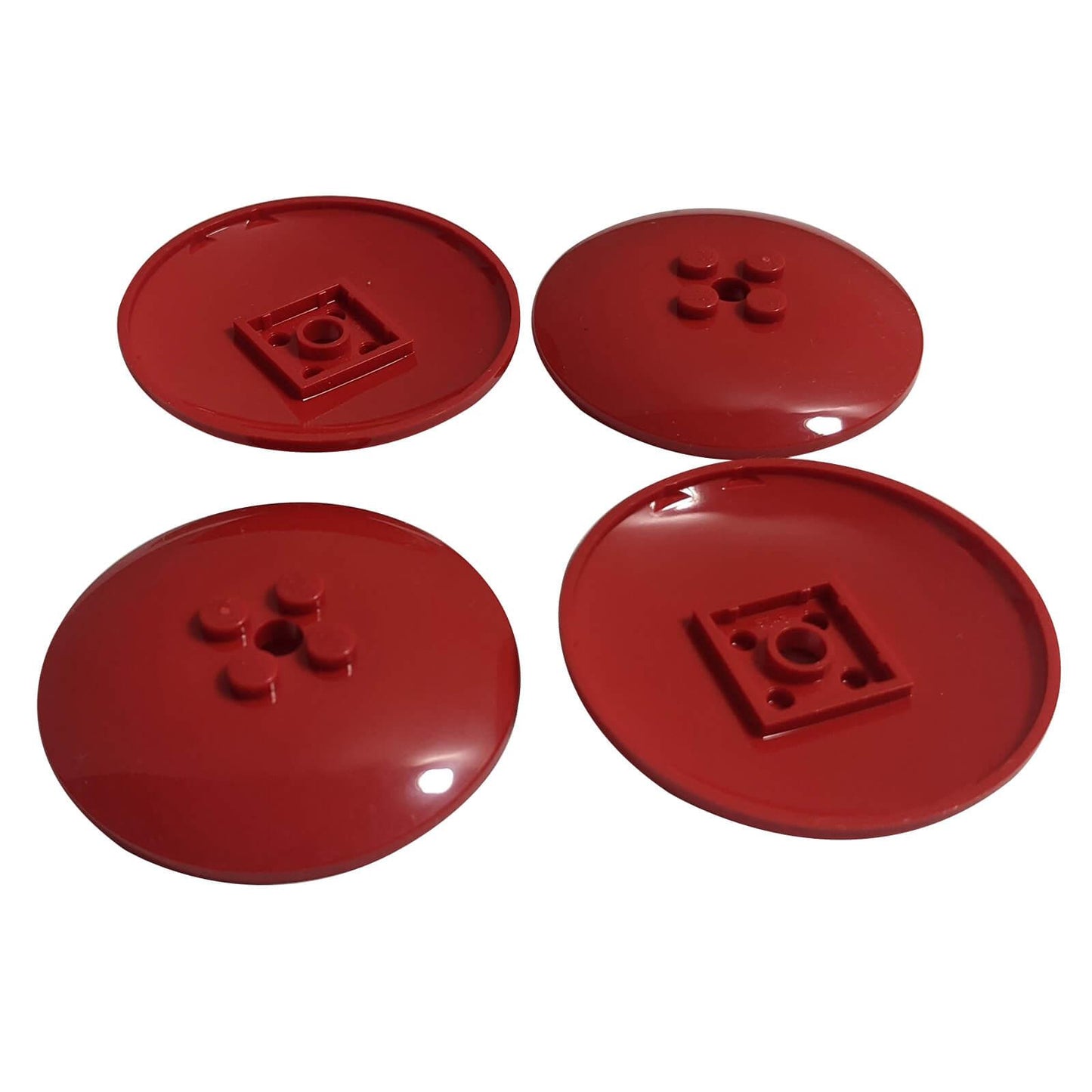 LEGO dish 6x6 inverted radar part 44375b solid studs, red