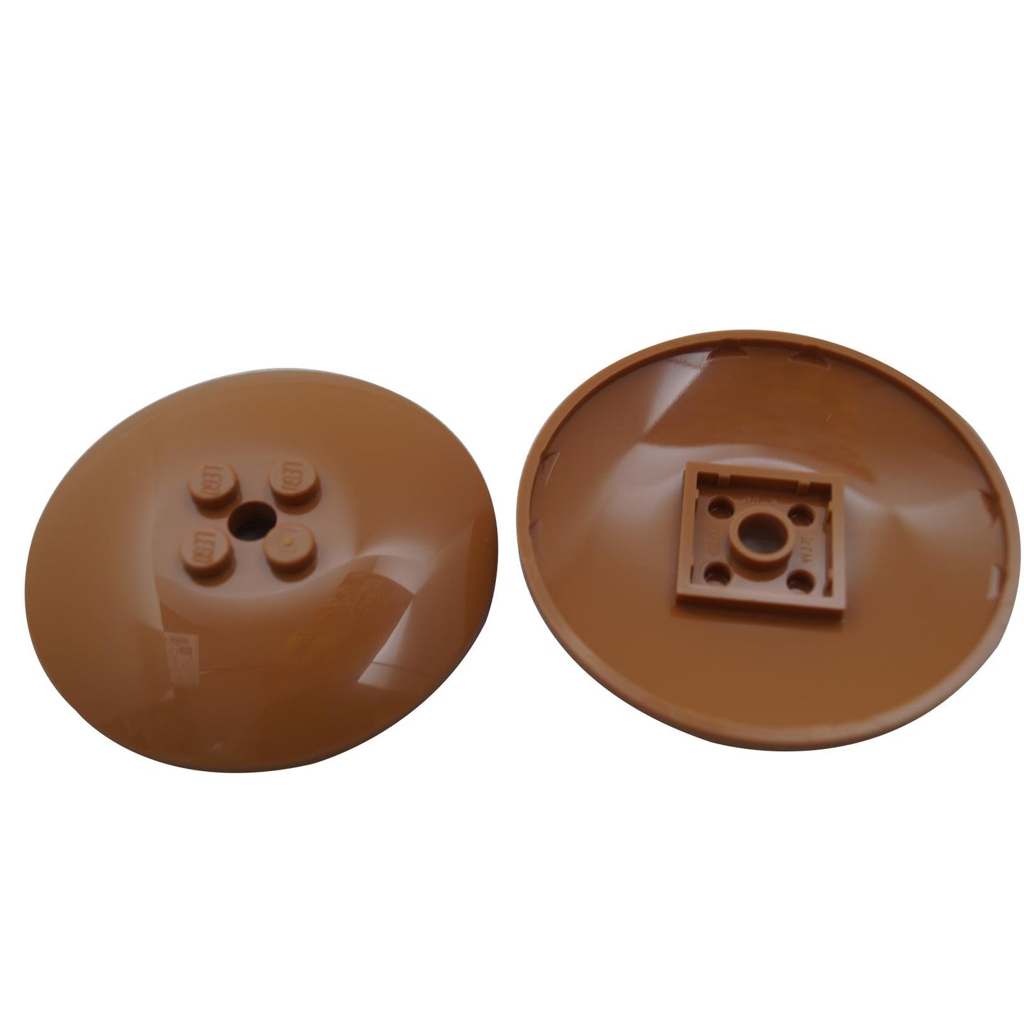 LEGO dish 6x6 inverted radar part 44375b solid studs, medium nougat