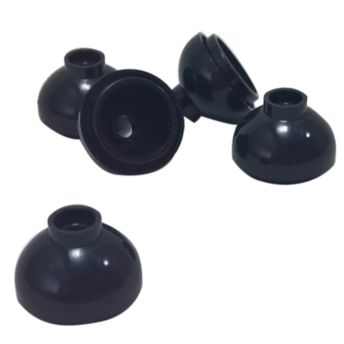 LEGO round 2x2 dome bottom part 15395 pearl gold curved element, black