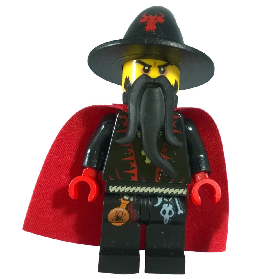 LEGO Dragon Wizard minifigure cas534 castle magic figure red cape hat