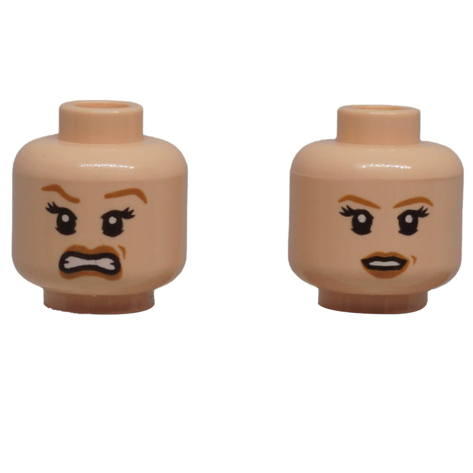 LEGO® Female Minifigure Head 3626pb0556 Dual-Sided Smile and Scared Expressions