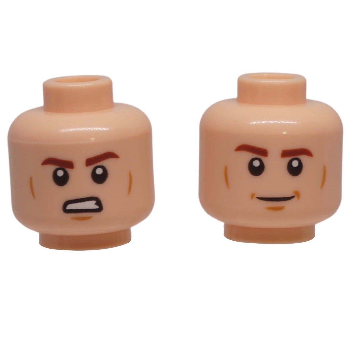 LEGO minifigure head dual sided 3626pb2108 smile angry expression