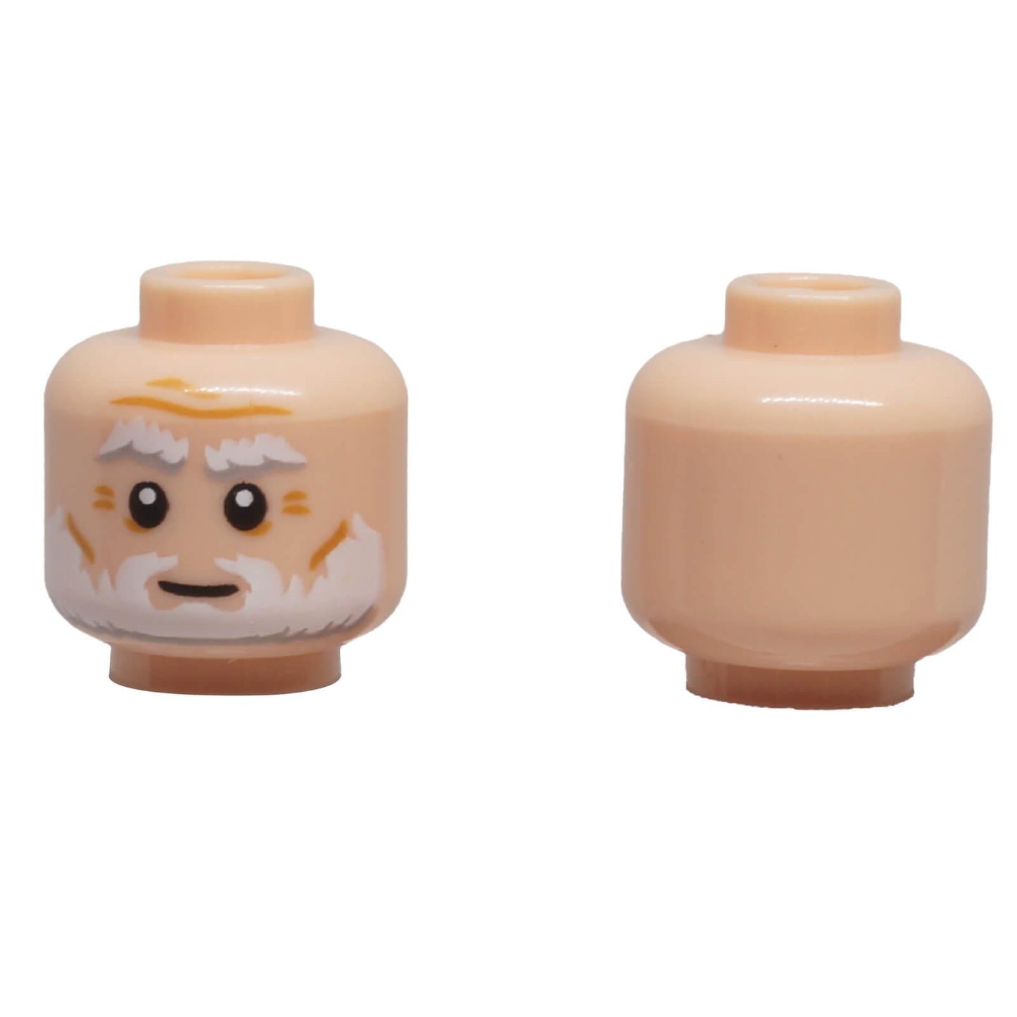 LEGO elderly bearded minifigure head 3626pb3778 with white beard bushy eyebrows and wrinkled face
