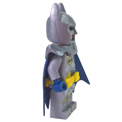 LEGO® Excalibur Batman Minifigure dim043 with Light Bluish Gray Suit and Silver Cowl - front