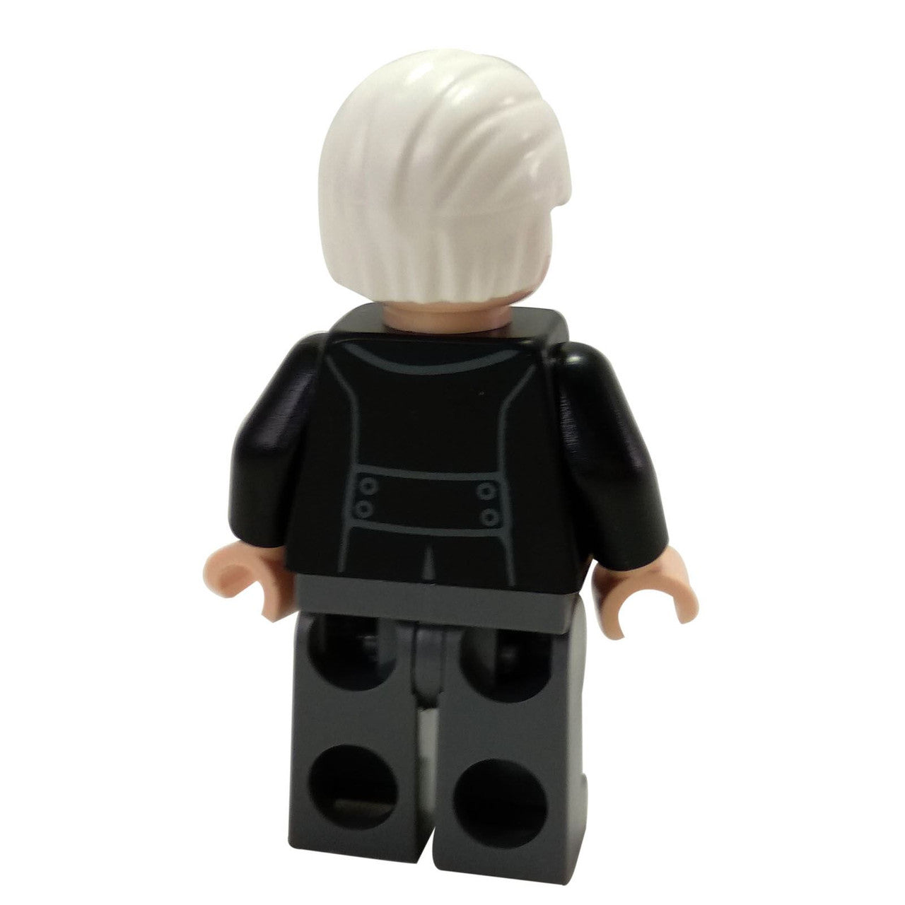 Back view of Gellert Grindelwald hp168 LEGO minifigure with white hair.