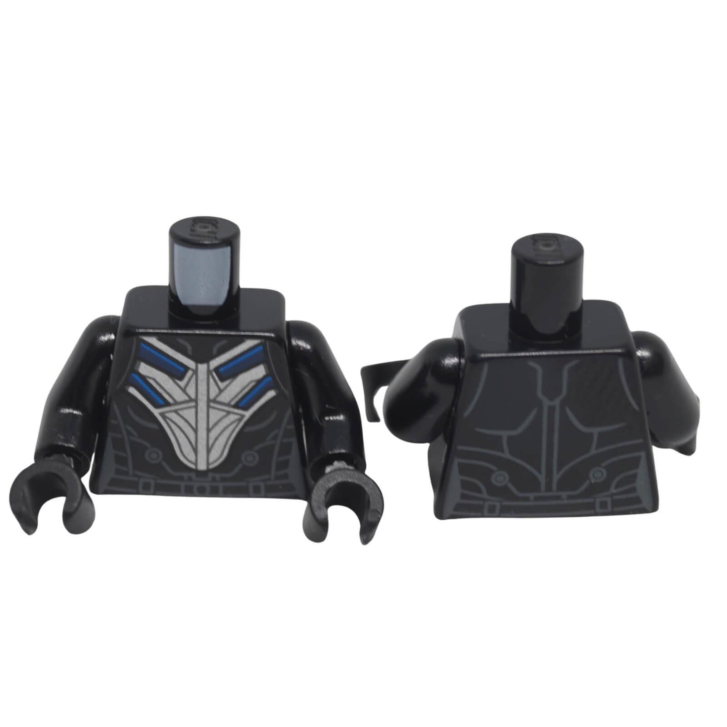 LEGO female black armor torso with silver breastplate pattern 973pb5909c01