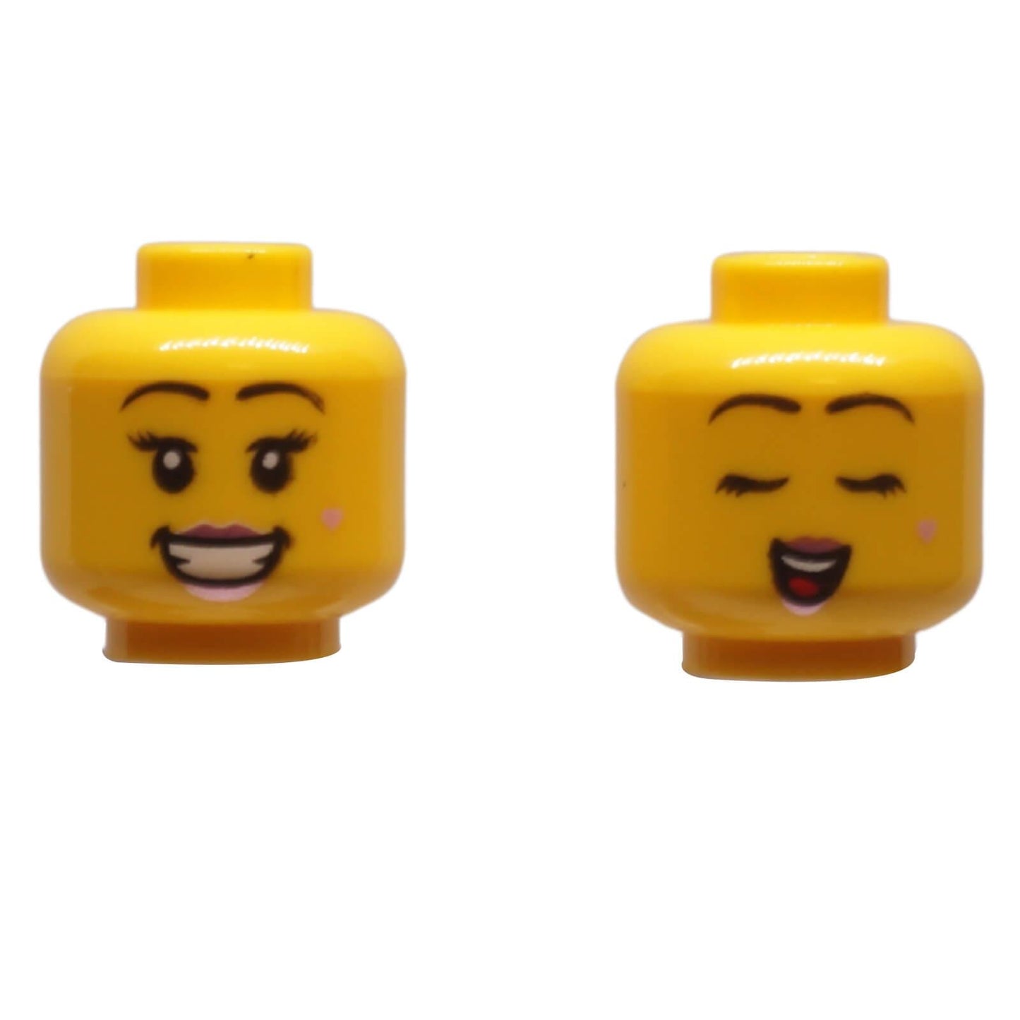 LEGO female minifigure head with smile and singing dual-sided face print 3626pb2634
