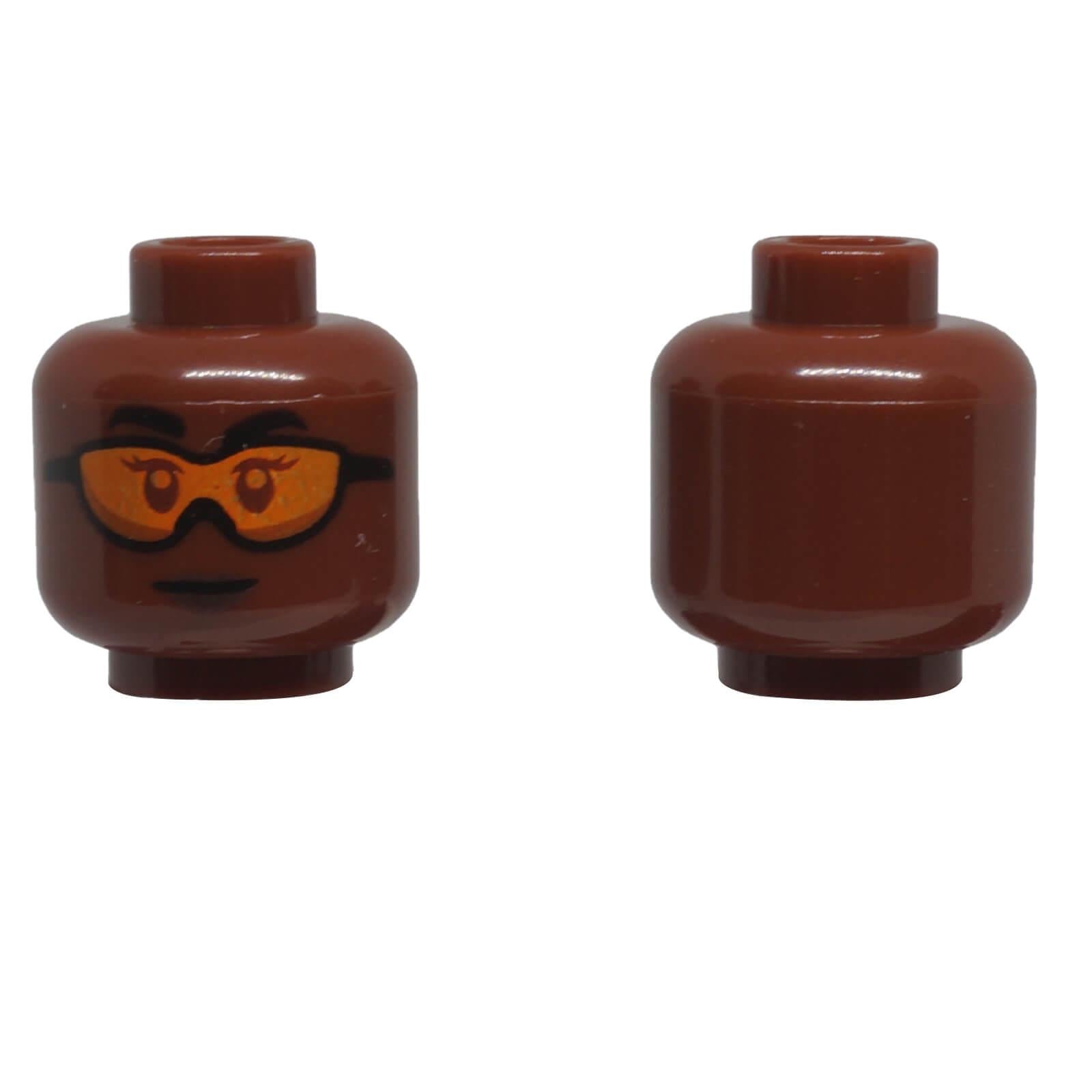LEGO® Female Minifigure Head 3626pb3167 with Orange Goggles
