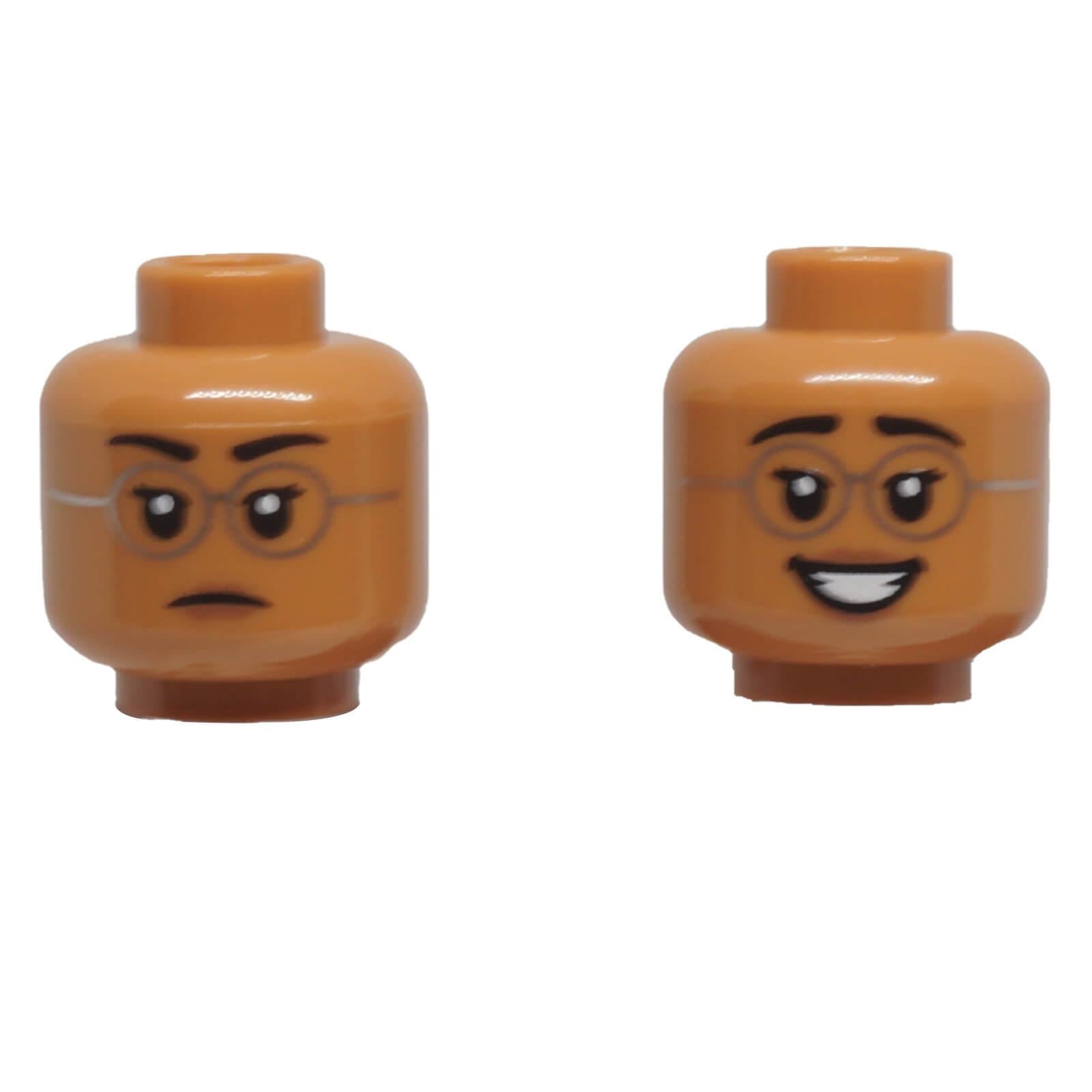LEGO® Female Minifigure Head 3626pb3163 with Silver Round Glasses