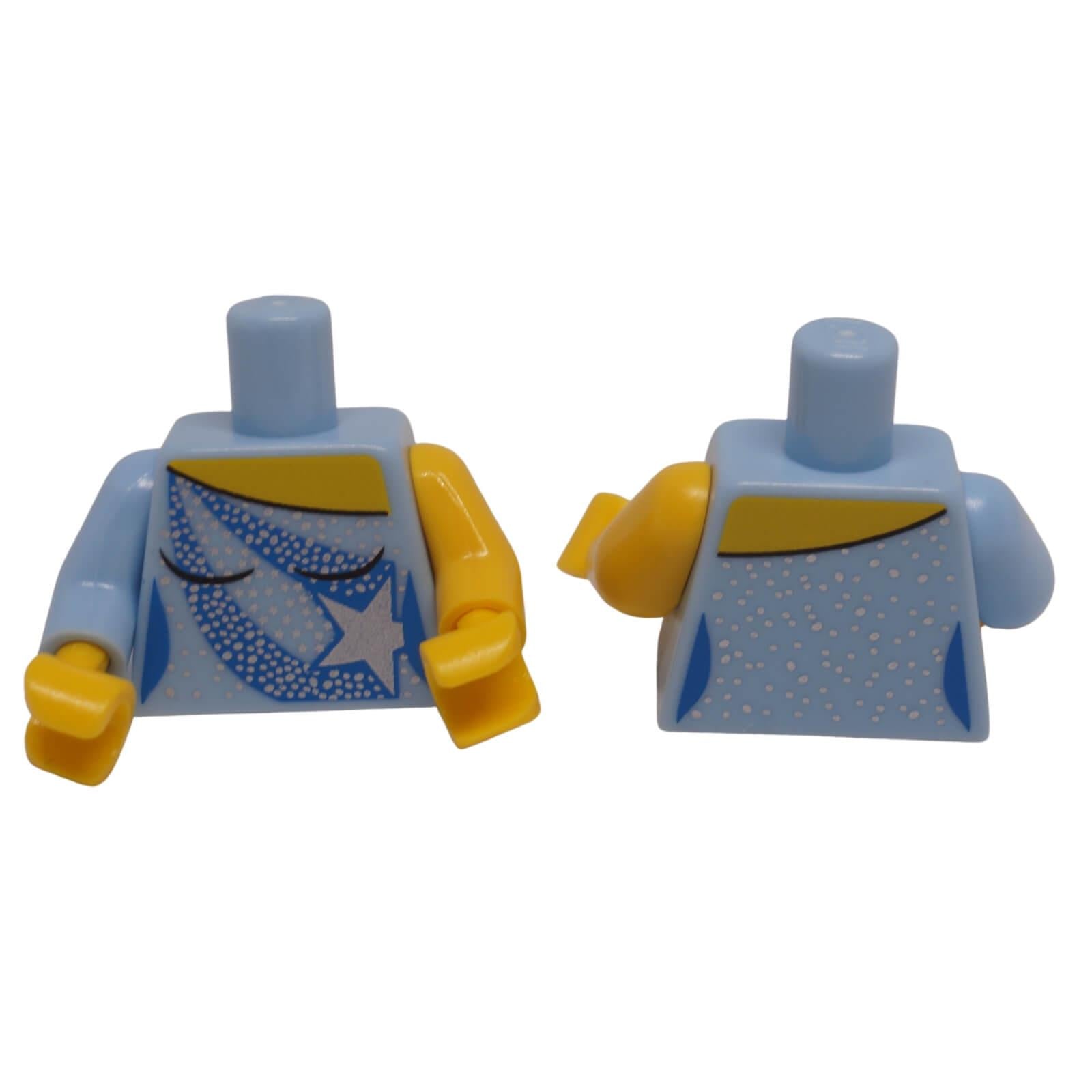 LEGO female ice skating costume torso with star and sparkle pattern 973pb0845c01
