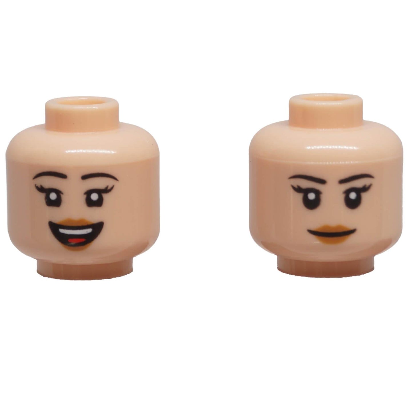 LEGO female minifigure head with dual-sided smiling expressions 3626pb3616
