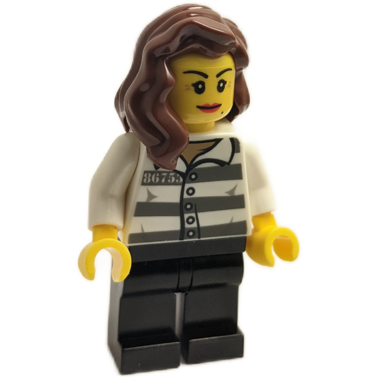 LEGO female prisoner minifigure cty1128 police station striped uniform
