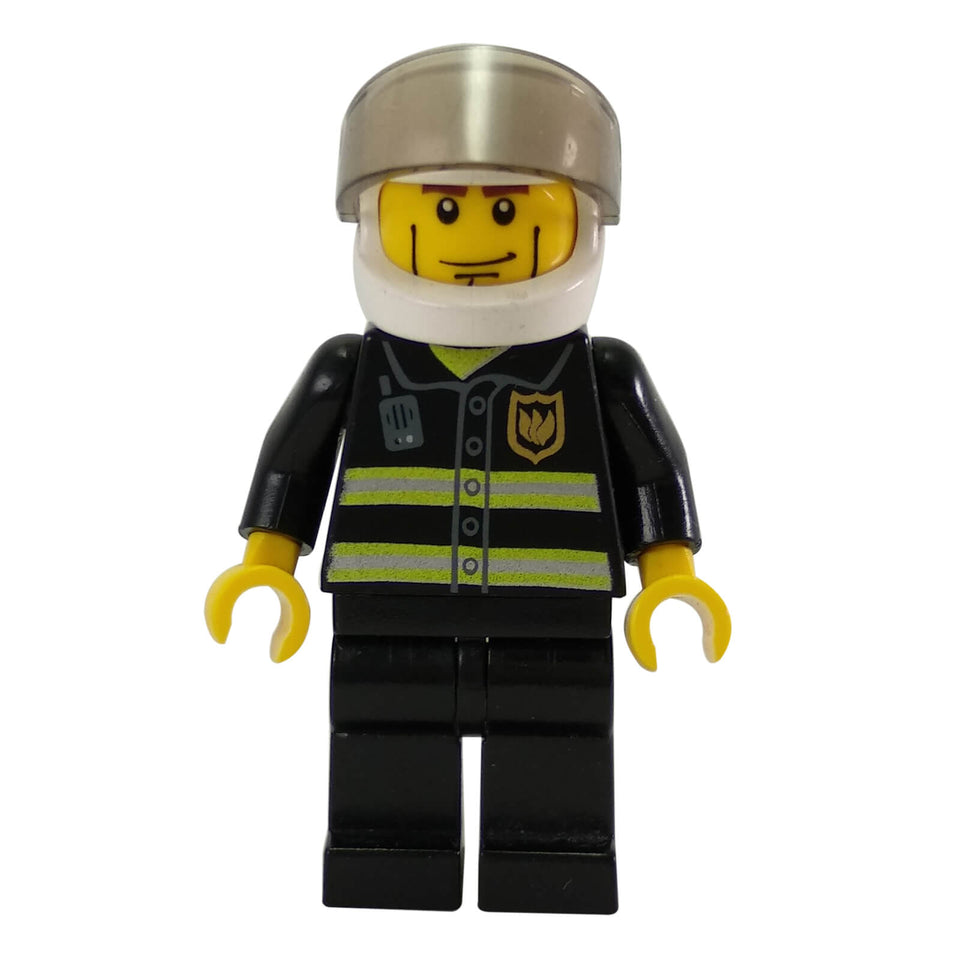 LEGO City firefighter minifigure classic white helmet visor 7213