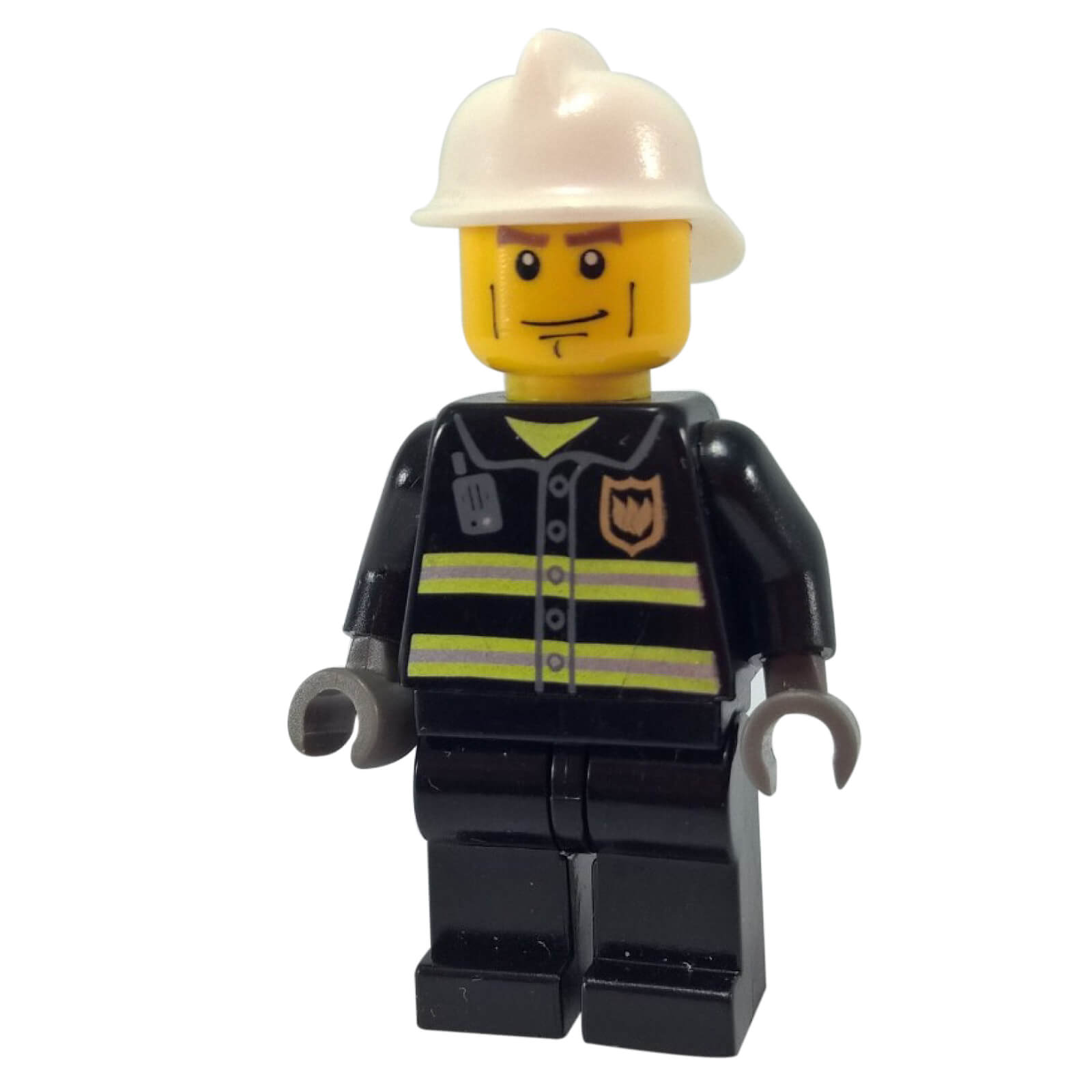 LEGO City firefighter minifigure cty0020 white helmet classic uniform