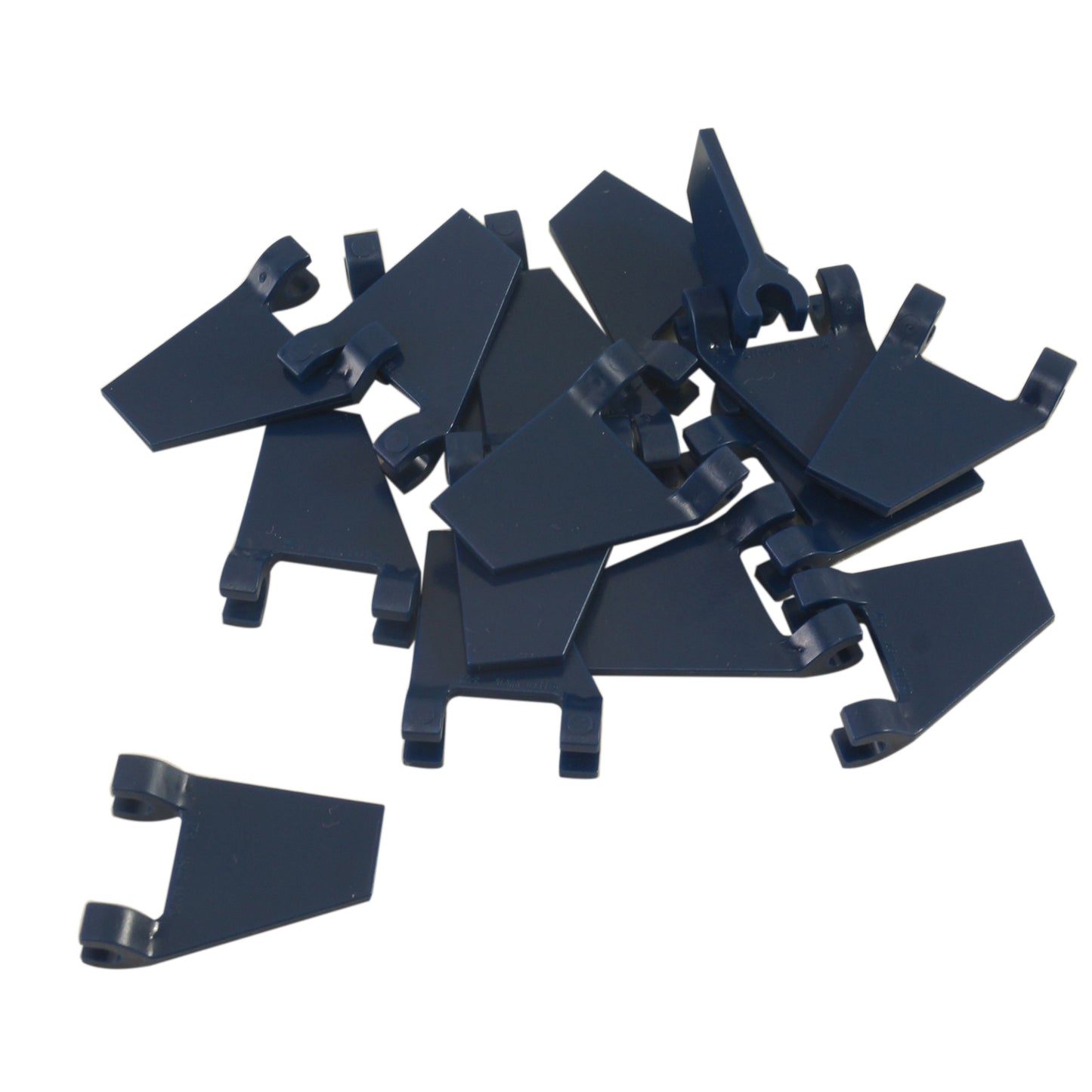 LEGO® Flag 2 x 2 Trapezoid (44676) in dark blue, a trapezoid-shaped flag piece often used for banners, vehicle details, or decorative builds.