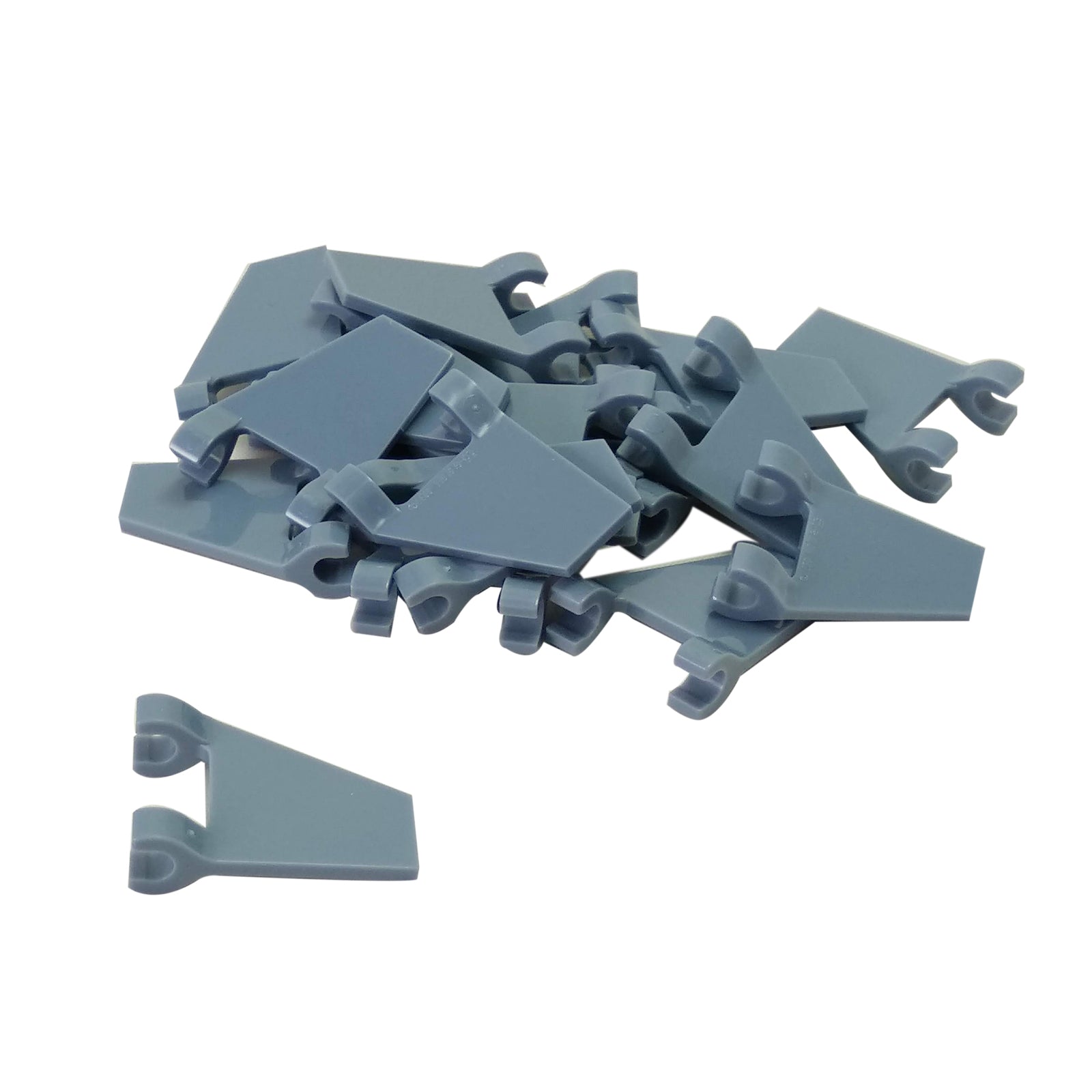LEGO® Flag 2 x 2 Trapezoid (44676) in sand blue, a trapezoid-shaped flag piece often used for banners, vehicle details, or decorative builds.
