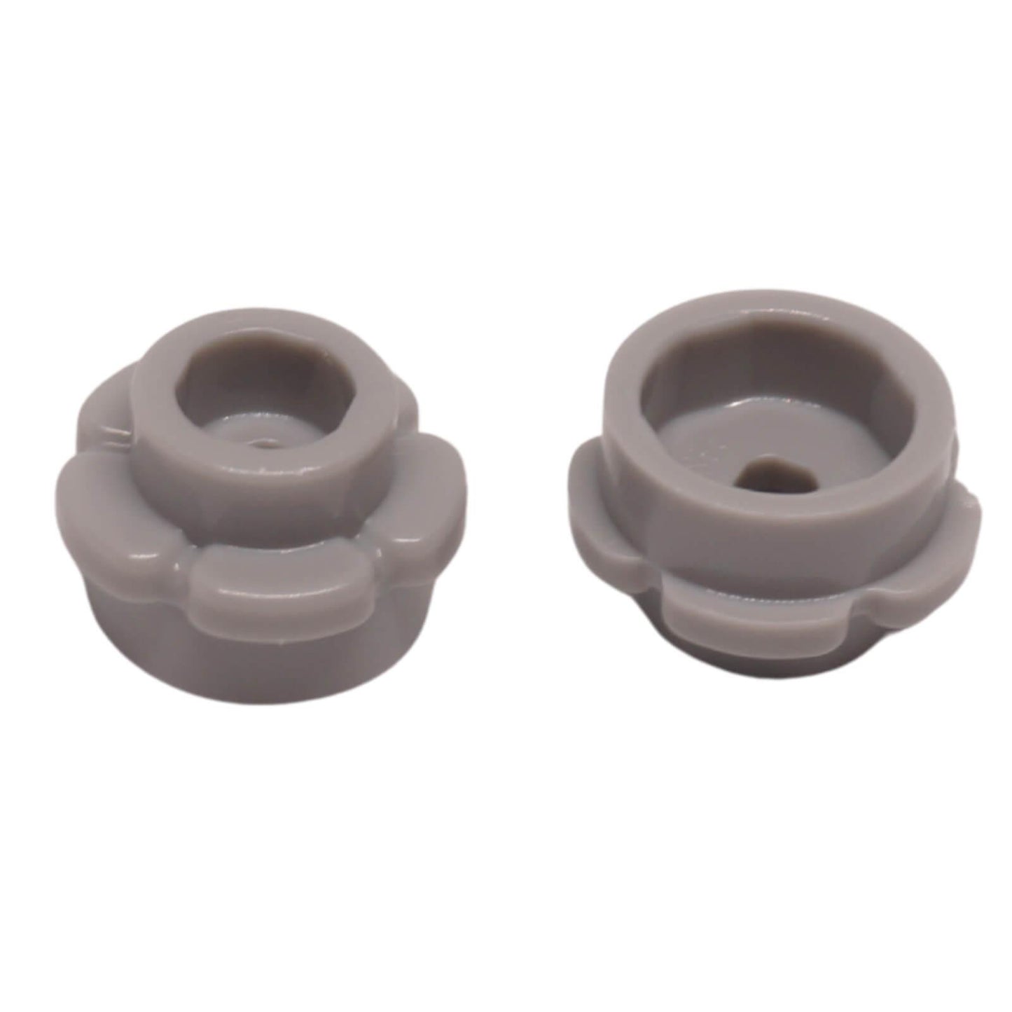 LEGO round 1x1 flower plate part 24866 5 petals light bluish gray