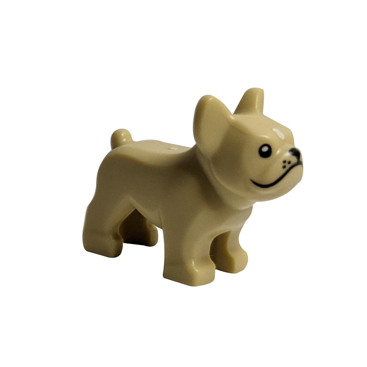 LEGO® French Bulldog with White Forehead Spot 29602pb01 molded dog figure with printed facial details tan